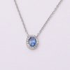 Collier pendentif à breloque en acier inoxydable avec Zircon 5A
