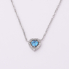 Collier pendentif à breloque en acier inoxydable avec Zircon 5A
