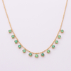 Collier pendentif en acier inoxydable avec zircon coloré