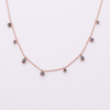 Collier pendentif en acier inoxydable avec zircon coloré